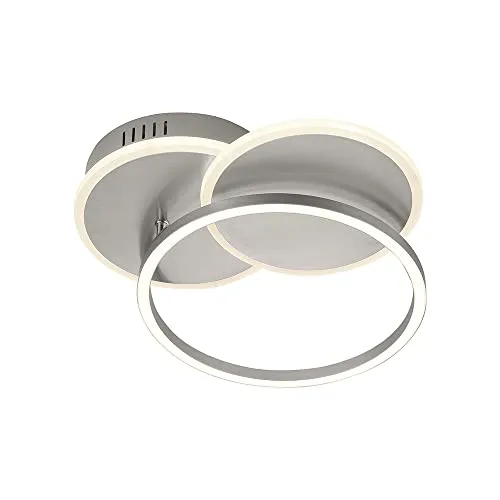 SellTec LED Deckenleuchte BAIKAL rund, 36W, warmweiß - Energiesparende LED Deckenlampe mit modernem Design, ideal für niedrige Deckenhöhen und schafft ein gemütliches Ambiente in Wohnzimmer, Schlafzimmer, Flur & Küche.