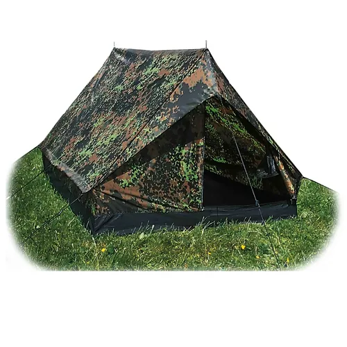 Mil-Tec Unisex Mini Pack Standard Zelt – Fleckt, One Size - Zelt für Erwachsene mit hoher Wassersäule, einfacher Auf- und Abbau und angenehmem Schlafklima, inklusive Heringen und Transporttasche.