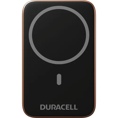 Magnetische Powerbank von Duracell, 5000 mAh, Magsafe-kompatibel, schnelles Aufladen, kabellose Powerbank mit Klappständer, schlanker externer Akku für iPhone, iPad, Android, Samsung und Airpods