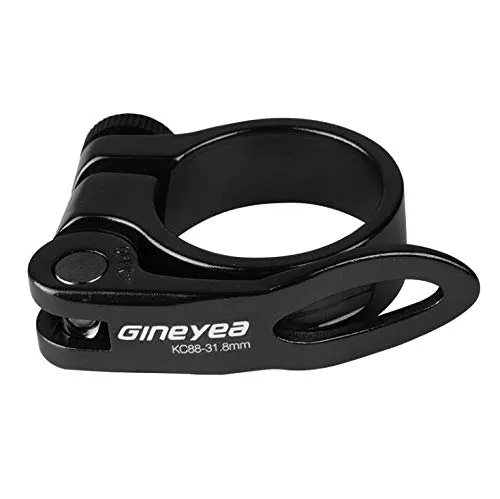 Mimoke Fahrrad Sattelkloben Schnellspanner Sattelstütze Sattel-klemme Sattel-schelle Klemmring Sattelstützenklemme Schnellverschluss 31,8mm 34,9mm für MTB und Rennrad (Schwarz, 31.8MM)
