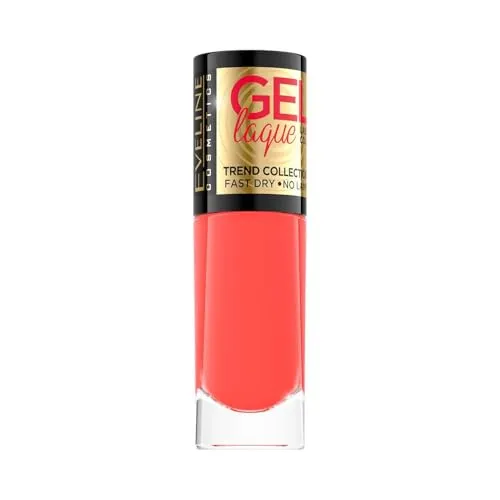 Eveline Cosmetics Gel Laque Schnell Trocknender Nagellack - Langanhaltender Gel-Effekt ohne UV/LED Lampe - Einfache Anwendung, Elegante Farben