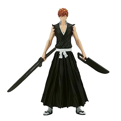 BANPRESTO Bleach Solid And Souls - Ichigo Kurosaki III - Action- & Spielfiguren, detailreiche Ichigo Kurosaki Figur mit 22 cm Höhe, perfekt für Sammler und Fans des Bleach-Anime.