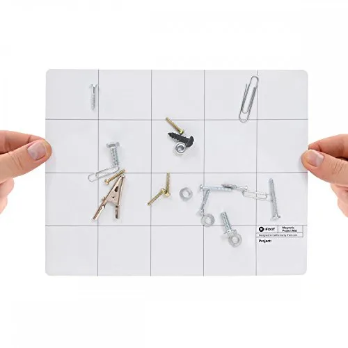 Magnosphere Magnetmatte Arbeitsmatte Reparaturmatte magnetisch Magnetfolie Weiss 20cm x 25cm - bewahren Sie während der Reparatur alle Schrauben und Kleinteile sicher auf