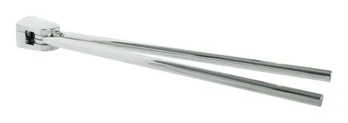 Bravat Metasoft Handtuchhalter 2-armig - Chrom - 817010 - Eleganter 2-armiger Handtuchhalter aus Chrom, ideal für moderne Badezimmer und sorgt für Ordnung und Stil.