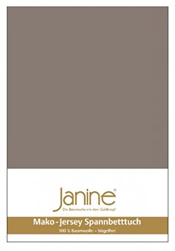 Janine Spannbettlaken MAKO-FEINJERSEY 5007 - Spannbettlaken aus 100% Baumwolle, bügelfrei und mit perfekter Passform für Matratzen bis 26 cm Höhe, angenehm weich und hautsympathisch.