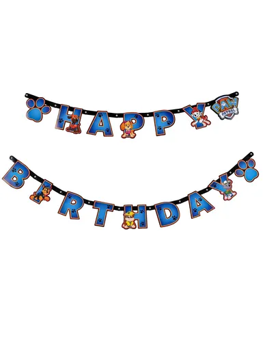 Paw Patrol-Geburtstagsgirlande Happy Birthday blau 2m - Cod.287701