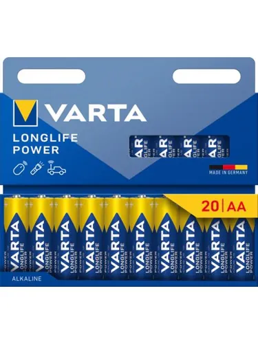 VARTA Longlife Power AA Batterien - 20er Pack - Hochwertige Mehrzweckbatterien im 20er Pack, ideal für langlebige Energieversorgung in Geräten mit hohem Energiebedarf.