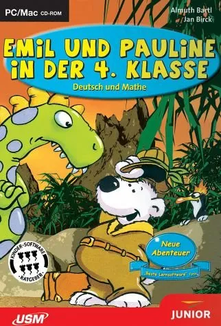 Emil und Pauline in der 4. Klasse: Deutsch und Mathe - Bildung & Nachschlagewerke für Kinder, spannende Abenteuer mit Dinos fördern spielerisch das Lernen in Deutsch und Mathe.