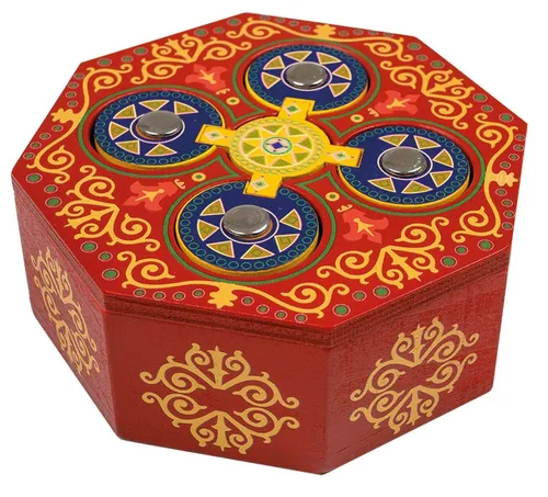 Philos Magic Box Okto 290881 - Knobelspiel - Gesellschaftsspiel mit herausforderndem Knobelspaß, ideal für kreative Denker! Die 100 x 100 x 40 mm große Truhe bietet ein spannendes Rätsel für Jung und Alt.