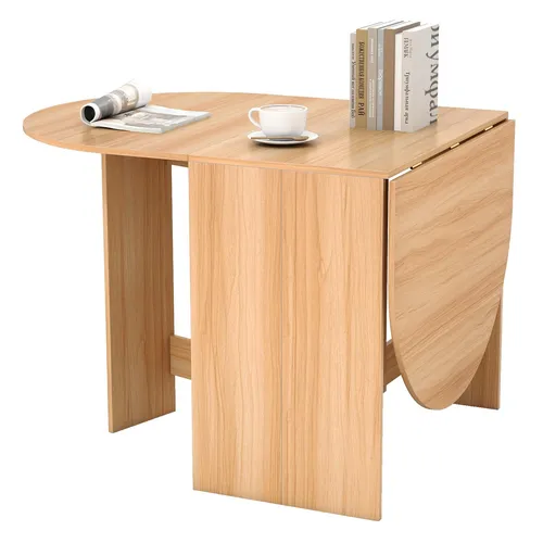 COSTWAY Klappbarer Esstisch für 4-7 Personen, 163x80x75cm, Natur