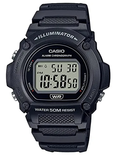 Casio Watch W-219H-1AVEF - Runde Quarz-Armbanduhr für Herren mit praktischem Kalender und robustem Design, ideal für den Alltag.