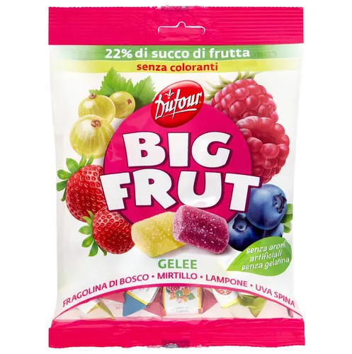 Caramelle Big Fruit Galerettes ohne Gelatine150g - Dufour
