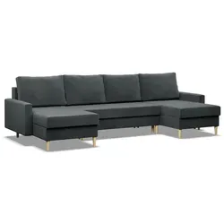 Ecksofa mit Schlaffunktion BLANK Grau, 294x140cm