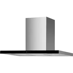 Dekorative wandhaube 90cm 67db 530m3 / h edelstahl / schwarz Faber 5649940 - Silber