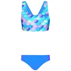 Aquarti Bustier-Bikini Aquarti Mädchen Sport Bikini Racerback Bustier & Bikinislip blau|rosa 116