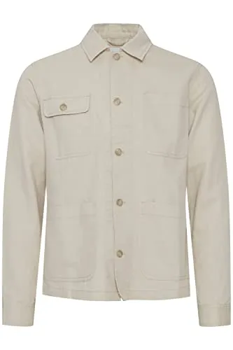 CASUAL FRIDAY CFJerslev linen mix jacket Herren Feldjacke Übergangsjacke Jacke Twill-Optik Hochwertige Baumwoll-Leinen-Qualität Regular Fit, Größe:XL, Farbe:Light sand (135304)
