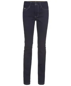 MAC Damen Straight Leg Jeanshose Dream Skinny - Blau (dark rinsewash D801) - Stylische Jeans mit mittelhohem Bund und zweifarbigen Nähten, ideal für einen modernen Look.