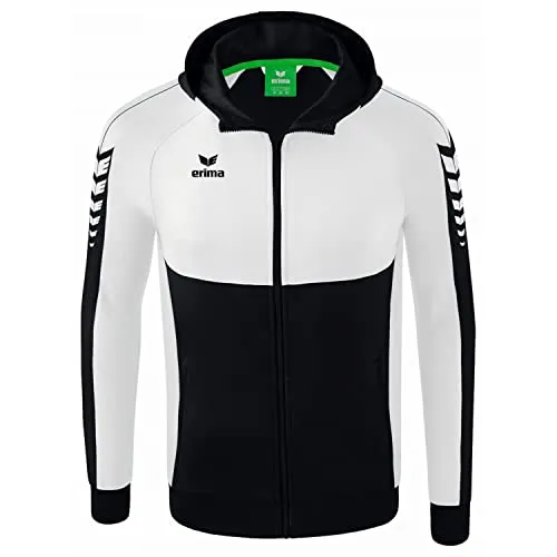 Erima Six Wings Trainingsanzug mit Kapuze M - Trainingsbekleidung für Handball, aus hochwertiger Mischung von 65% Polyester und 35% Baumwolle für optimalen Komfort und Bewegungsfreiheit.