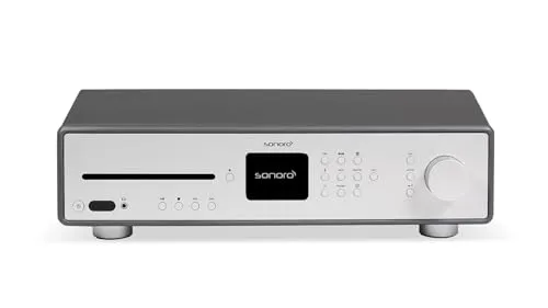 sonoro Maestro HiFi Receiver mit Class D Verstärker, CD Player & Internetradio (Bluetooth, UKW, DAB Plus, Spotify, Amazon, Deezer) Matt Graphit