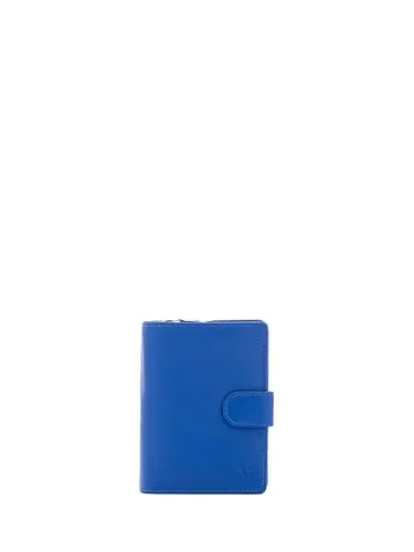 Sergio Valentini Damen-Geldbörse aus Kunstleder, veganes Produkt, 13 x 9,5 x 4 cm, IN-2006-PARENT, Kornblumenblau