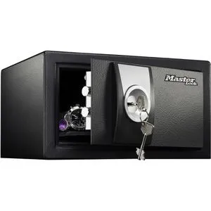 Master-Lock Tresor X031ML, Schwarz, Elektronikschloss - Kompakter Safe mit Elektronikschloss, ideal zum Schutz wertvoller Gegenstände. Robuste Bauweise mit beweglichen Stahlriegeln und Teppichauskleidung für schonende Aufbewahrung.