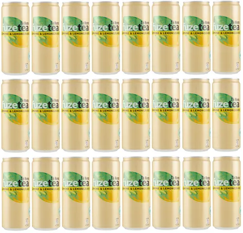 24x FUZE TEA Eistee, Zitrone Schwarzer Tee mit einer Zitronengras Note 330ml