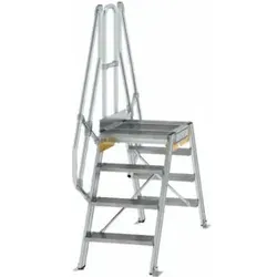 Überstieg 4 Stufen, 60° – Robuste Plattformleiter - Leitern – Ideal für sicheres Arbeiten in der Höhe mit stabiler Plattform und breiter Stufenfläche für maximalen Komfort.