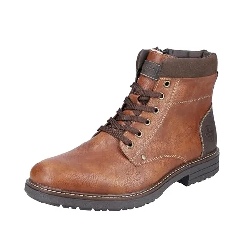 Rieker Herren Stiefel 33140 - Wanderschuhe mit kuscheligem Lammwollfutter, ideal für warme Füße bei Outdoor-Aktivitäten.