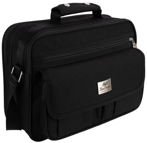 L Tasche Arbeitstasche Umhängetasche Flugbegleiter Herrentasche Schwarz