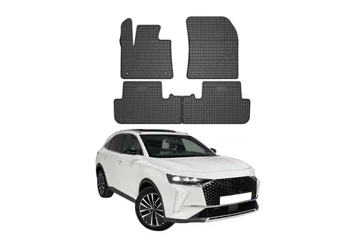 OMAC Auto-Fußmatten für DS7 Crossback 2017-2025 - 4-tlg Gummimatten Schwarz - Automatten mit perfekter Passform, wasserdicht und rutschfest für mehr Sicherheit. Leicht zu reinigen und geruchlos – ideal für den Schutz Ihres Fahrzeugs.