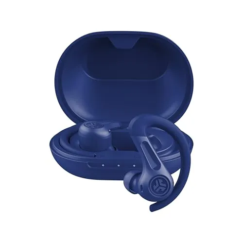JLab JBuds Air Sport ANC 4 Kopfhörer In Ear, Sportkopfhörer Bluetooth, 60+ Std., Noise Cancelling True Wireless Kopfhörer kabellos mit USB-C Ladebox, IP66-schweißresistent, Multipoint, Kobaltblau