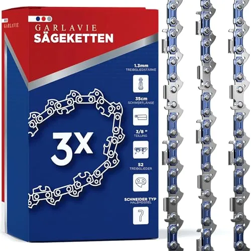 Garlavie Ersatzkette Set mit 3 Kettensägenketten