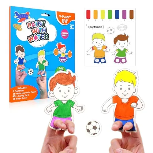 YPLUS Malbuch mit Wasserfarben für Kleinkinder, Aquarell-Malpapier für Kinder im Alter von 1–3, 2–4, magisches Buch, Kunsthandwerksgeschenk zum Zeichnen – Karriere