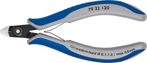 Präzisions-Elektronik-Seitenschneider Mini-Kopf 120 mm - Zangen für präzise Arbeiten in der Elektronik, kompakte Bauweise für enge Räume, hergestellt in Deutschland.