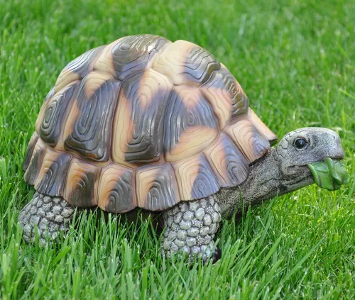 dazikemo Gartenfigur Schildkröte - Figuren: Detailgetreue Dekofigur aus Kunststein, wetterfest und UV-beständig – perfekt für Garten und Teich!