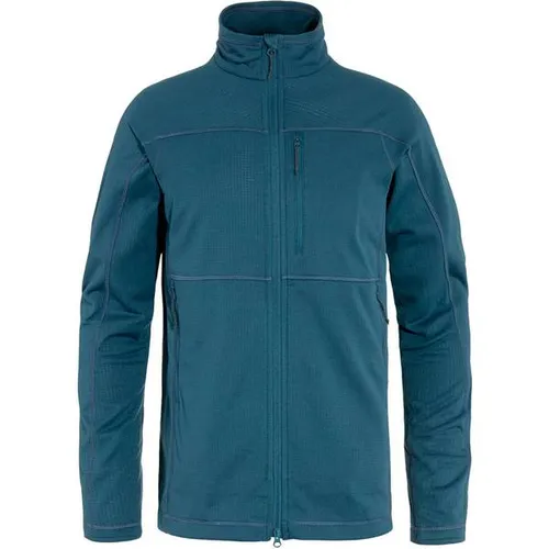 Fjällräven Abisko Lite Fleece Jacket - Fleecejacke Gr M blau - Vielseitige Fleecejacke aus recyceltem Material in Blau, Gr. M; ideal für Trekking und Wandern mit praktischen Daumenschlaufen.