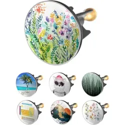 Arteneur Waschbeckenstöpsel, ⌀ 4 cm, 100% wasserdicht, extra schwerer Messingkern, hochwertig bunt
