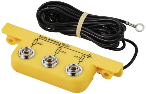 TRU COMPONENTS TC-12277208 Erdungsstecker 3x 10mm Druckknopf-Anschluss, gewinkelte Form mit Kabel 1St.