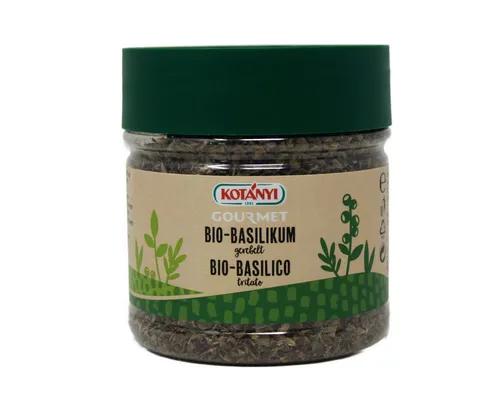 KOTANYI Gewürz, Kotanyi Bio Basilikum gerebelt besonders schonend getrocknet 57g