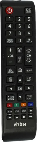 vhbw Fernbedienung kompatibel mit Samsung UE65MU7000, UE65MU6500, UE65MU6670, UE65MU6470, UE65MU6470UXXU Fernseher, TV - Ersatzfernbedienung