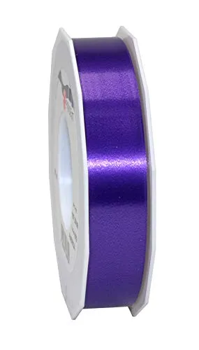 PRÄSENT C.E. PATTBERG Geschenkband violett, 91 Meter Ringelband 25 mm zum Basteln, Dekorieren & Verpacken von Geschenken zu jedem Anlass