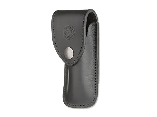 Böker Manufaktur Solingen Französisches Leder-Etui Schwarz - Messer-Aufbewahrung mit besonders weichem Leder, ideal für Heftlängen bis 11 cm, horizontal oder vertikal am Gürtel tragbar.