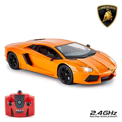 CMJ RC CARS Lamborghini offiziell lizenzierter Ferngesteuerter 30 cm Größe, Maßstab 1:14 in Lambo-Orange