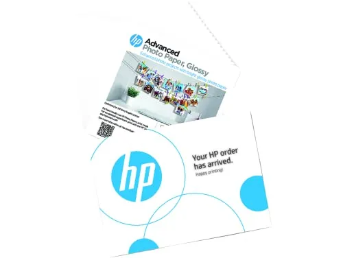 HP Advanced Fotopapier glänzend, 29,5 kg, 5 x 5 Zoll (127 x 127 mm), 20 Blatt, White