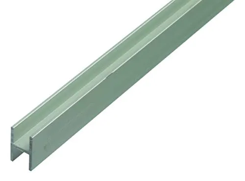 Alberts 485627 H-Profil | speziell für 16 mm starke Spanplatten | Aluminium, silberfarbig eloxiert | 1000 x 19 x 30 mm