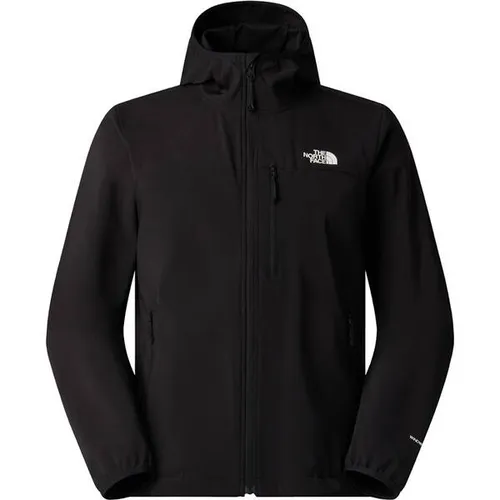 THE NORTH FACE M NIMBLE HOODIE 2 Herren Softshelljacke, Gr. M, schwarz - Die atmungsaktive Softshelljacke von The North Face überzeugt durch sportlichen Stil und hochelastisches Material. Ideal für aktive Männer, die auch bei wechselhaftem Wetter bestens gerüstet sind.