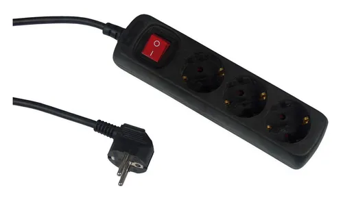 REV Ritter Tischsteckdose 3fach 5KS Sch schwarz 1,4 m - 912371