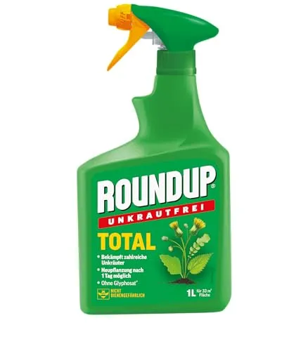 ROUNDUP Unkrautbekämpfungsmittel Unkrautfrei Total 1 Liter