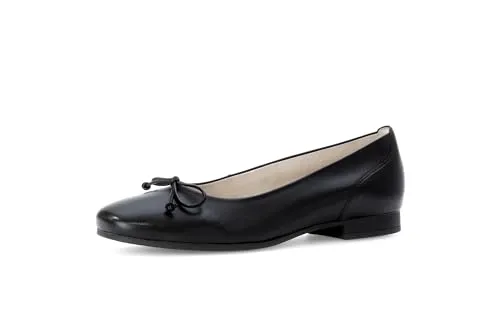 Gabor Damen Klassische Ballerinas - Elegante Ballerinas aus Glattleder mit bequemer Passform und modischer Schleife, ideal für stilvolle Auftritte im Alltag.