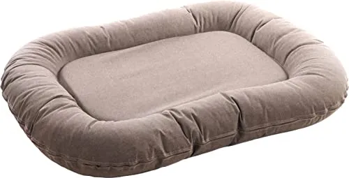 Flamingo Kissen Lotta Oval Taupe 100x75x15cm - Kissen für Hunde, bequemes Ovalkissen aus hochwertigem Cord für ultimativen Komfort und Entspannung Ihres Hundes.